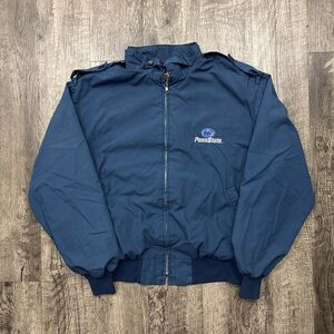 Vintage King Louie Pro Fit Plaid Lined Penn State Bomber Jacket Workwear USA